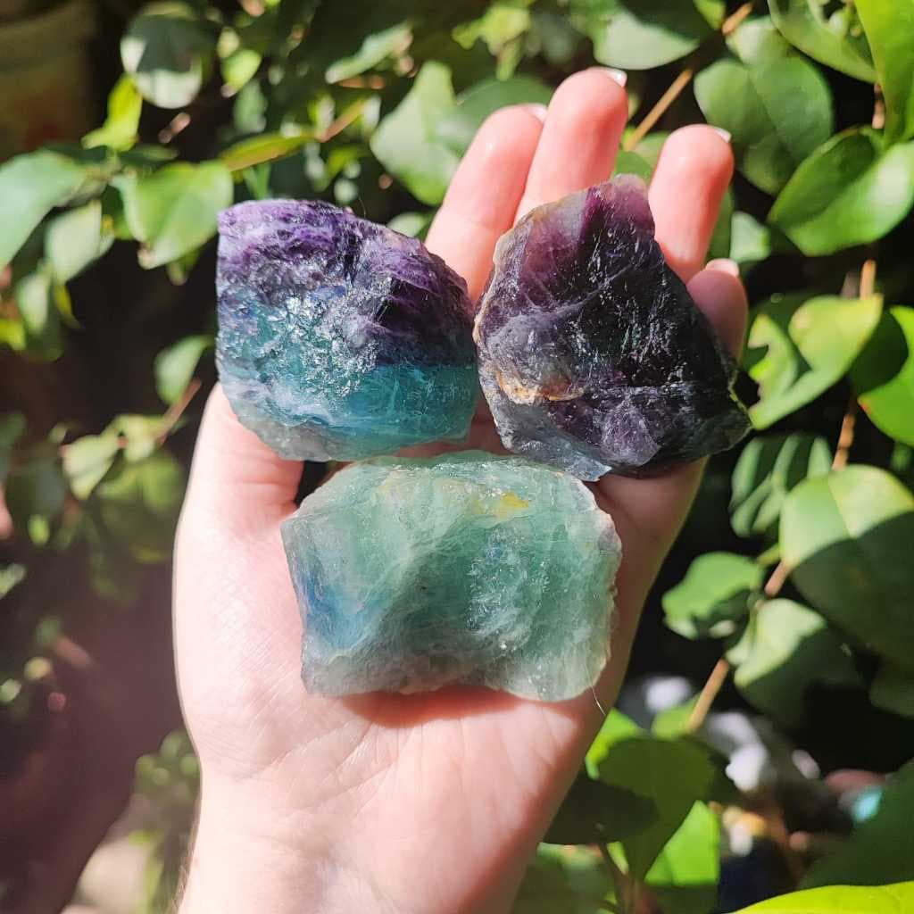 Fluorita Pedra Natural Bruta - Cura Proteção e Calma