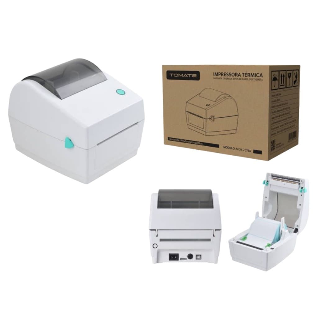 Mini Impressora Térmica Sem Ribbon 203dpi 110v/220v Tomate