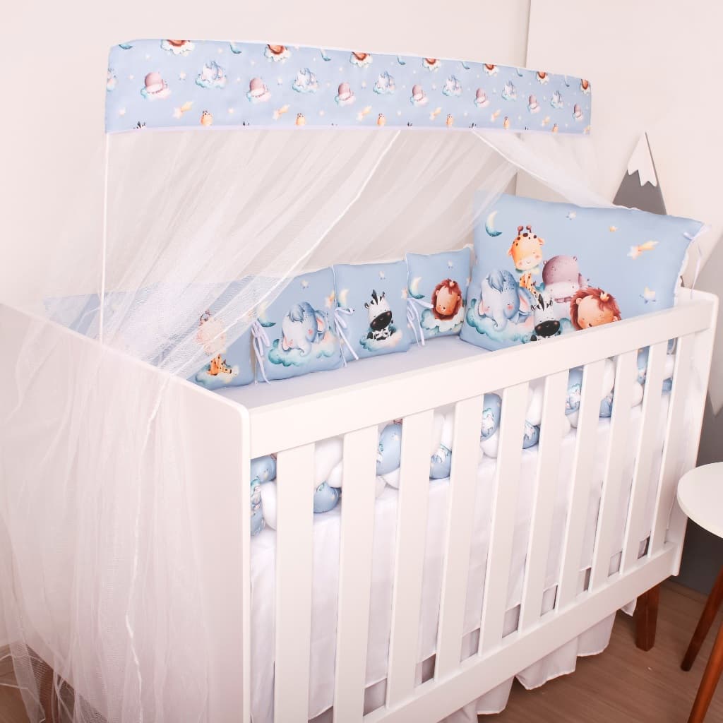 Kit Berço Menino Completo Safari 11 Peças Padrão Americano e Nacional