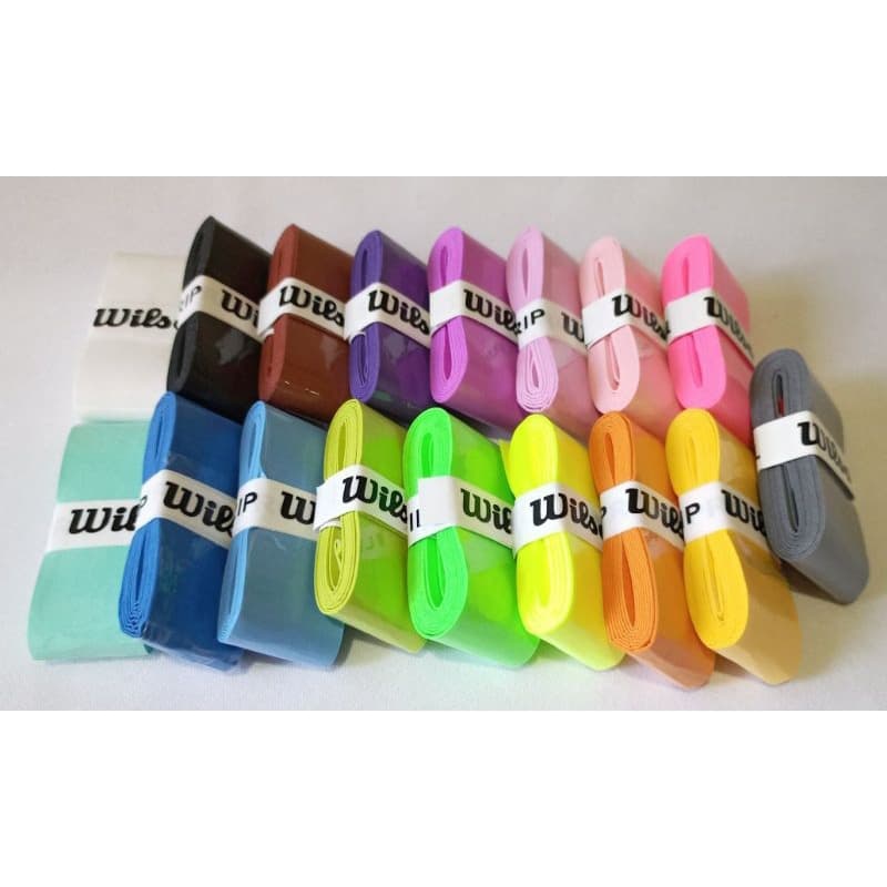 Overgrip Wilson Pro Comfort (Roger Federer) LISO /Colorido - Preto - Branco com 12 unidades