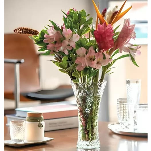 Vaso Decorativo 19cm em Vidro Resistente Estilo Europeu