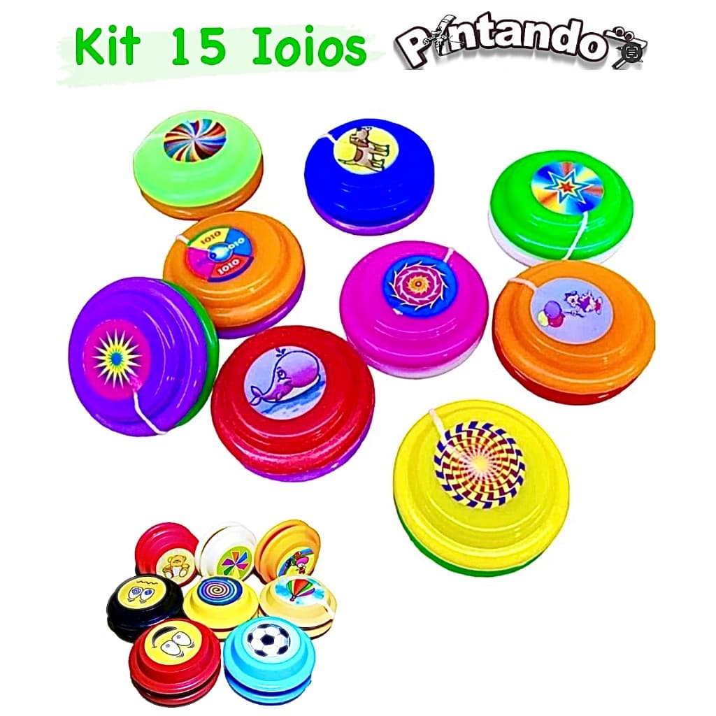 Kit 15 Ioios Brinquedo Infantil Diversas Cores Festa Lembrancinha