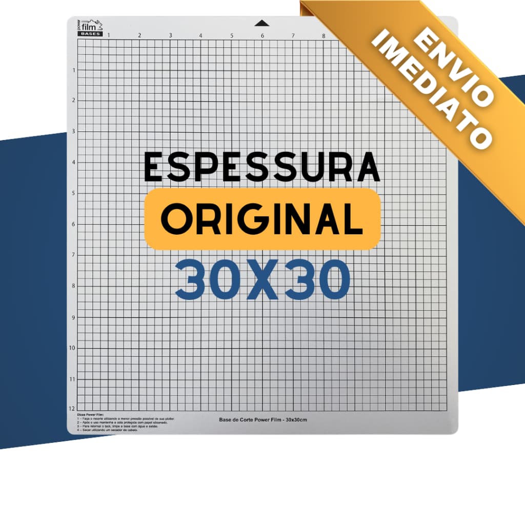 1 Base de Corte 30x30 Para Silhouette Cameo, Cameo 1 2 3 4, 4 Plus e 4 Pro - Versão Com Cola e Sem Cola - 0,40mm