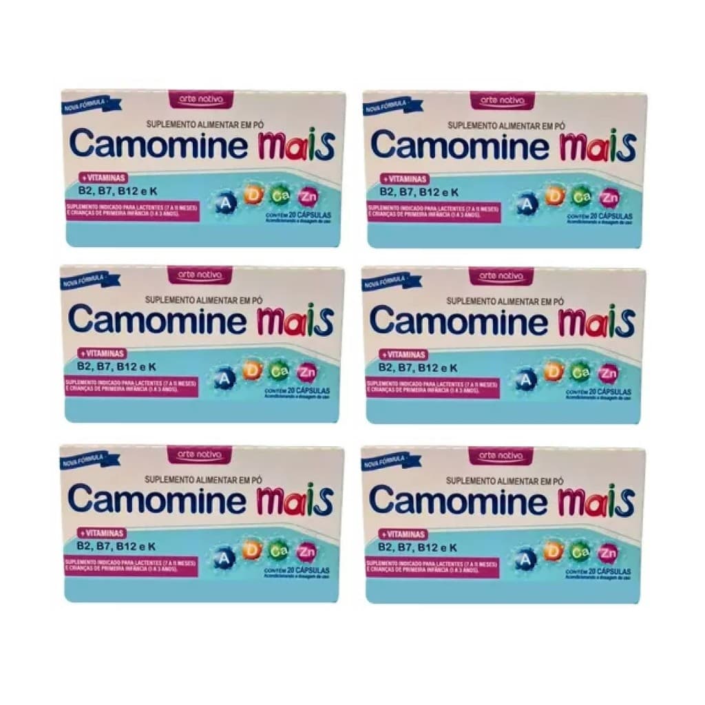Kit 6 Camomine Mais Vitaminas Nova Embalagem - Arte Nativa