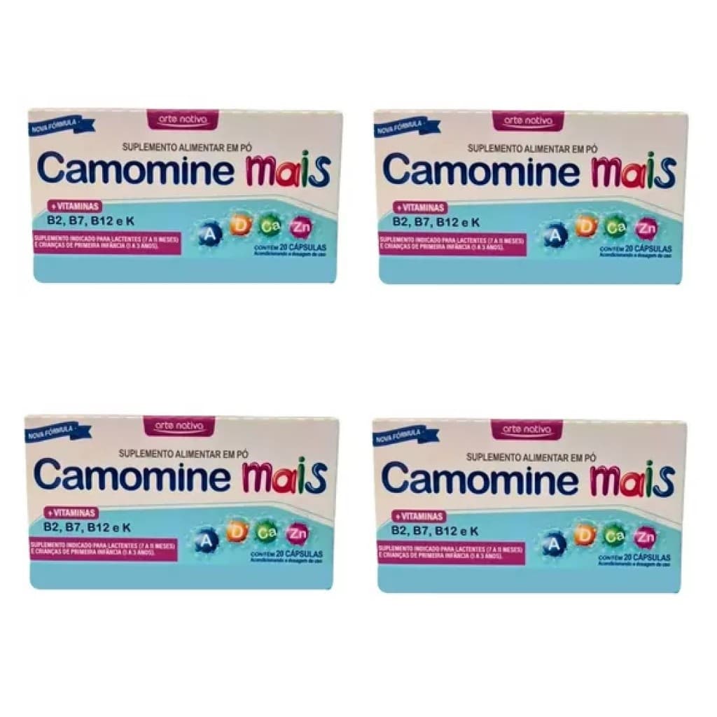 Kit 4 Camomine Mais Vitaminas Nova Embalagem - Arte Nativa