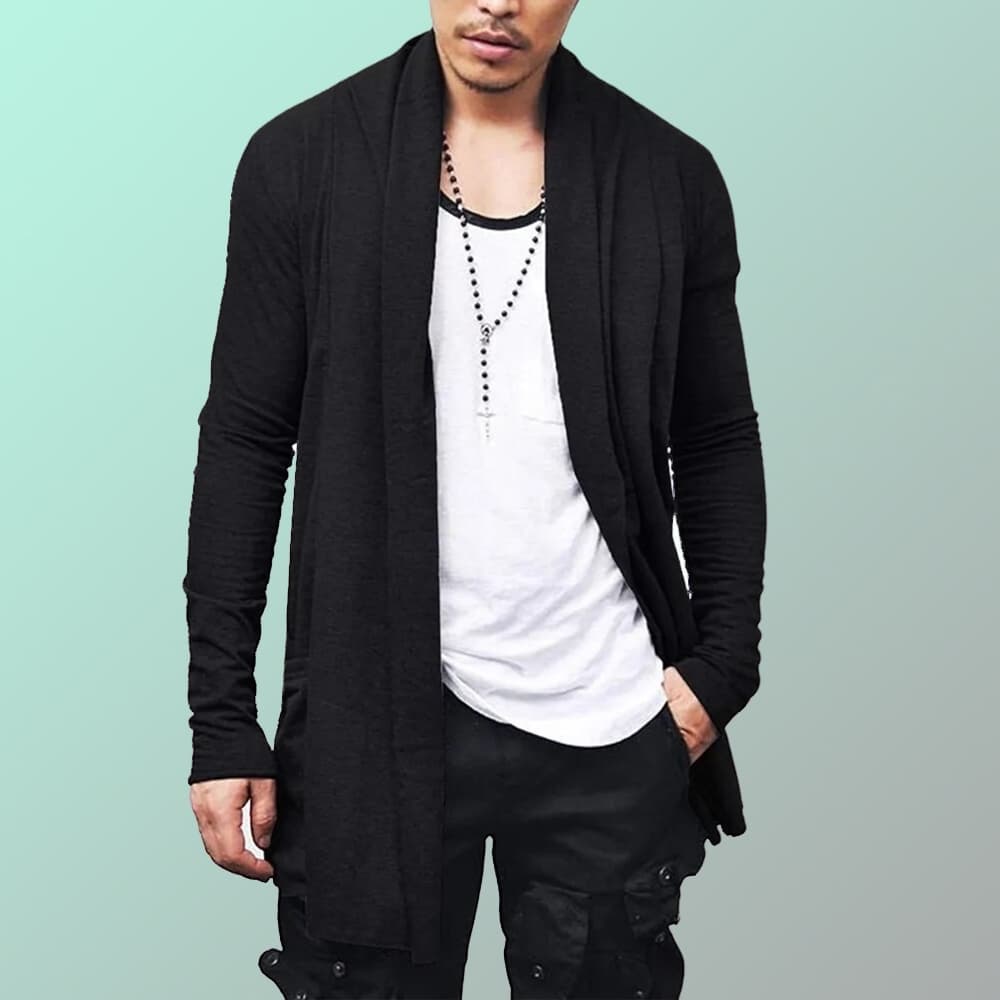 Blazer Cardigan Masculino Estilo e Moderno Fashion