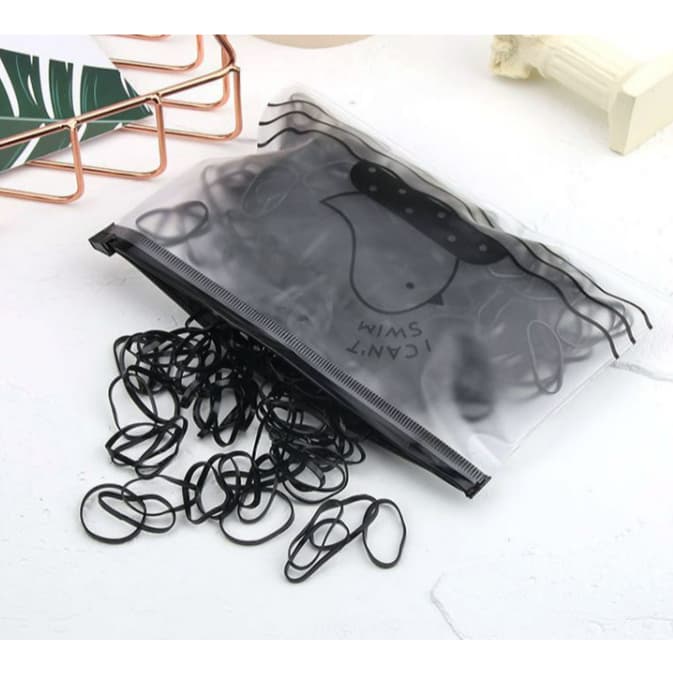 Elásticos Faixas De Cabelo Com Bolsa Contendo 500 Peças Ligas de Silicone