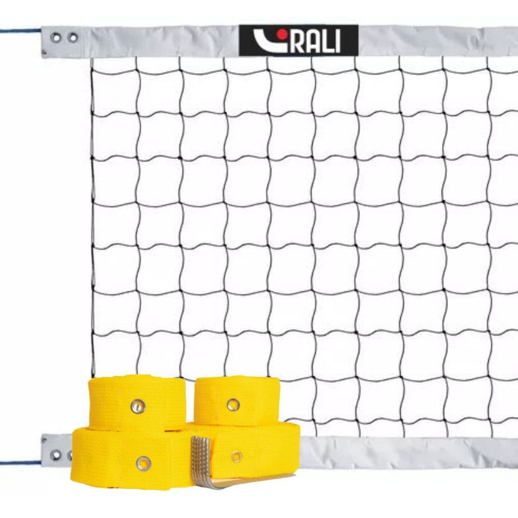 Kit Mult Esportes Rede 9,5x1 MT - P/ vôlei de praia, futevôlei - 4 Faixas + Marcação Quadra 8x16