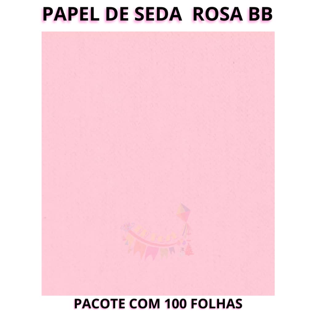 Papel de Seda Rosa Bebe Pacote com 100 folhas  Presentes Artesanato