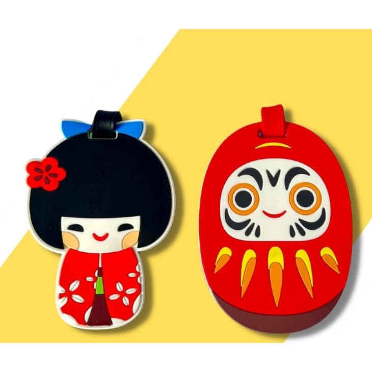 Identificador De Bagagem em Silicone Daruma Gueixa 7cm