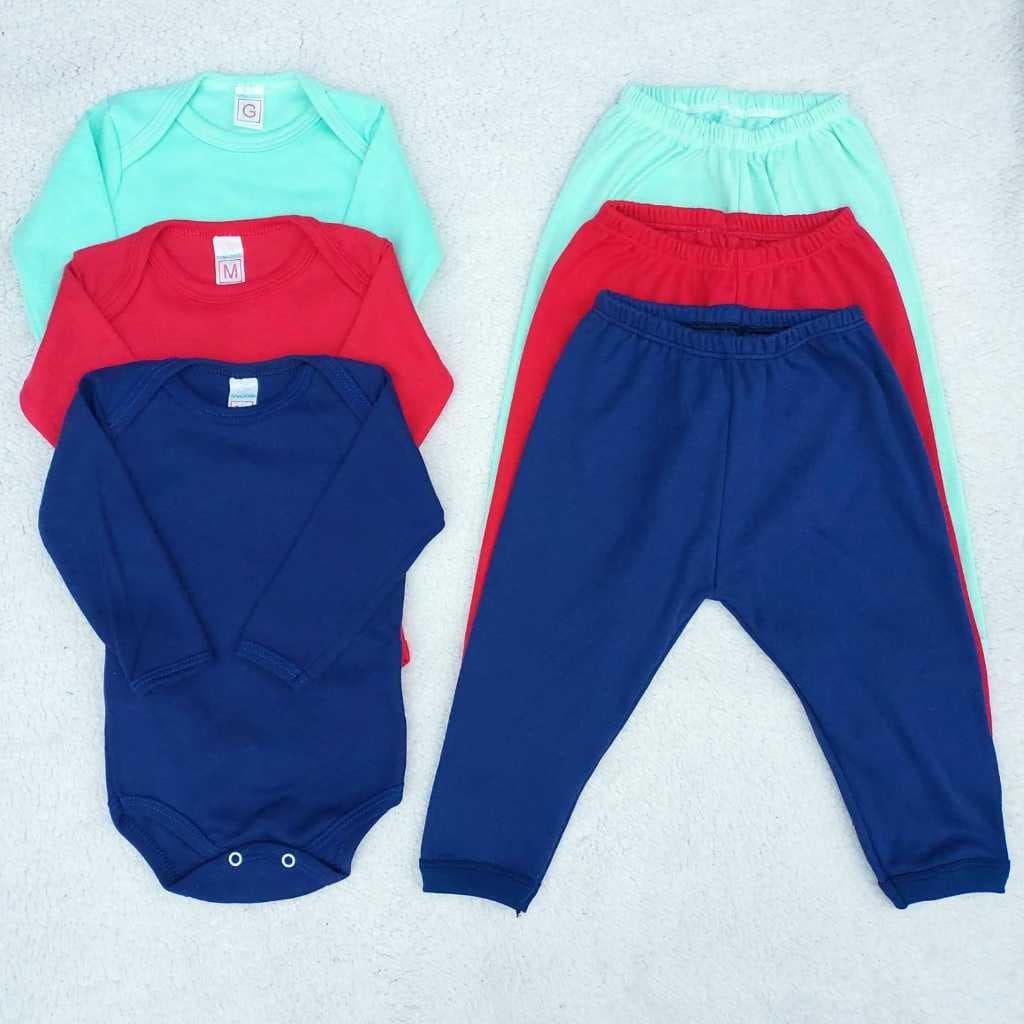 Conjunto Bebê (Body Manga Longa + Calça) Coleção INVERNO