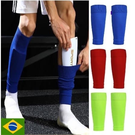 kit 2 CANELITO Meia De Proteção Para Perna/Football/Alta Qualidade/Verão Unissex