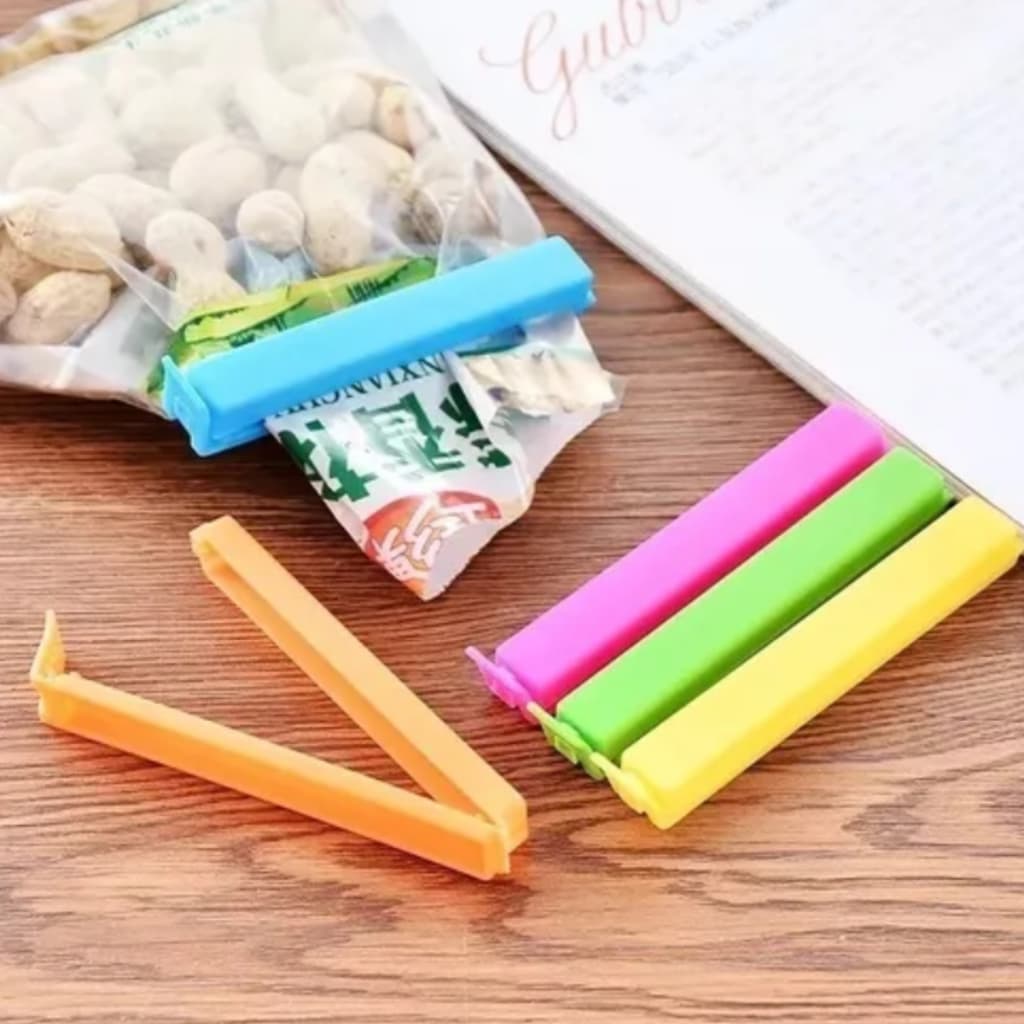 Kit 6/3/1 Lacres Pregador De Embalagens Colorido Para Fechar Saco De Comida De Plástico Clipe de Vedação Selo Selador