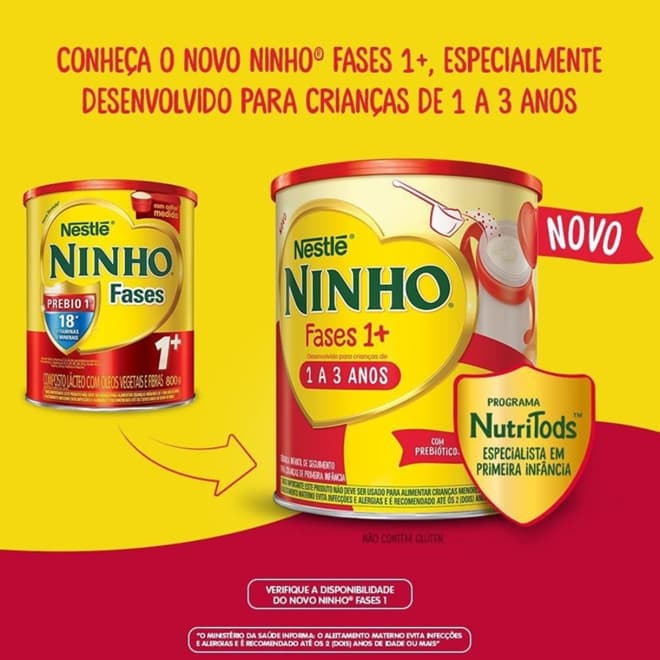 Fórmula Infantil Nestlé Ninho Fases 1+ 800g Lata