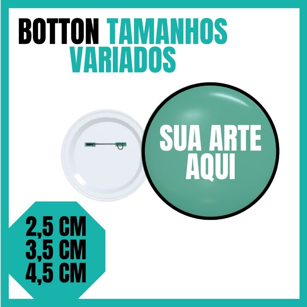 Kit 5 Botton de 2,5cm/3,5cm/4,5cm Boton