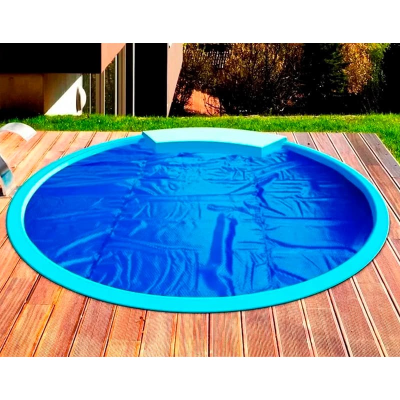 Capa Térmica De Piscina Redonda Azul 300 Micras 2,30 De Diâmetro