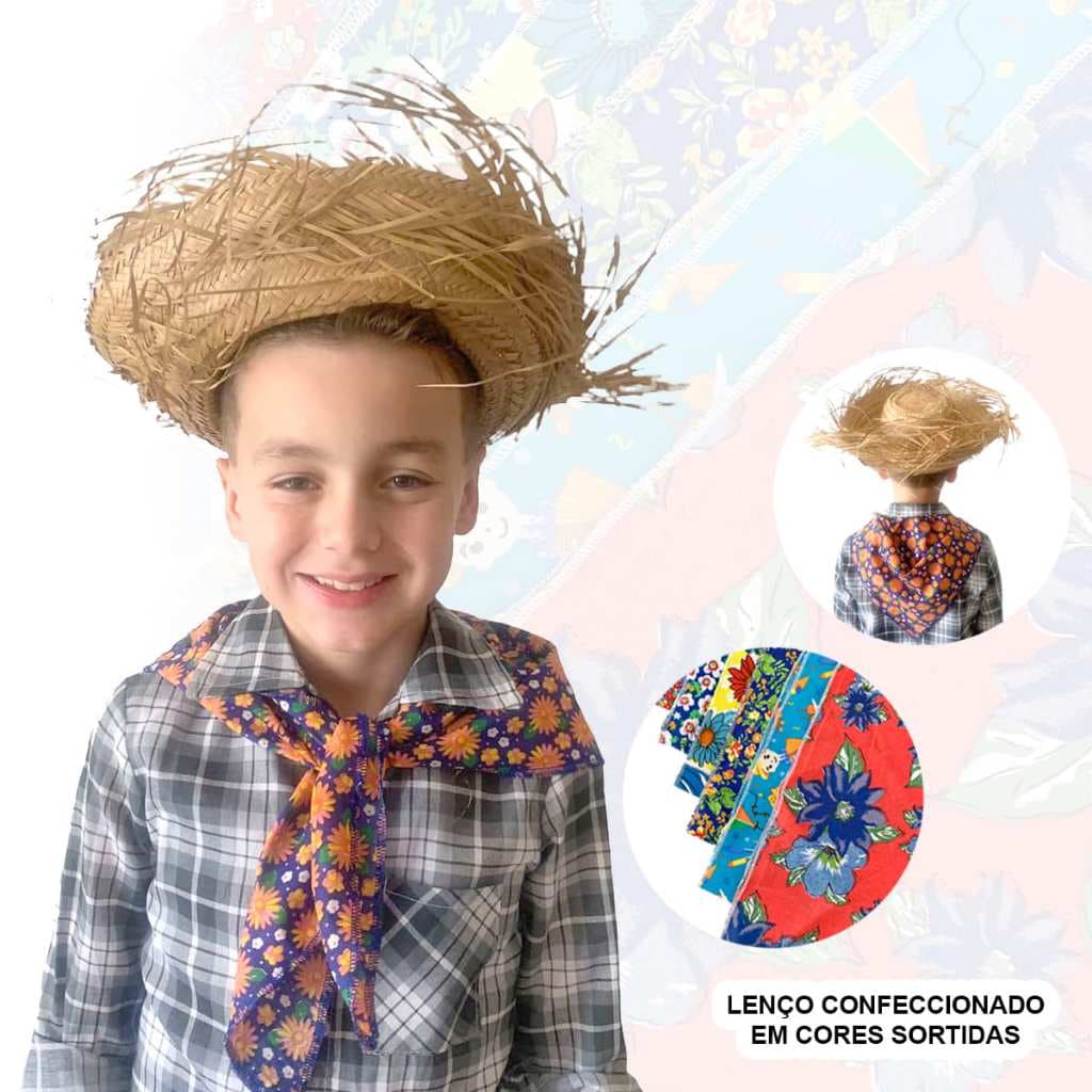 Lenço Estampado Chita Acessório Menino Festa Junina Arraiá