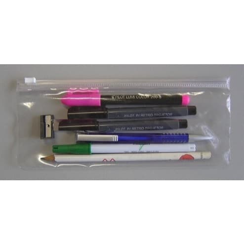 Estojo Zip Transparente Organizador 22x9cm (10, 20 ou 50 unidades)