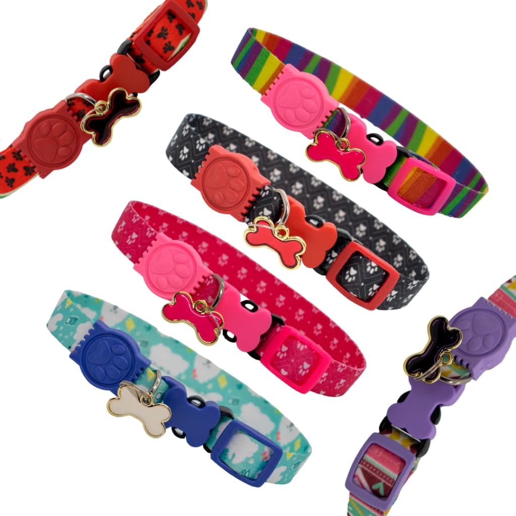 Coleira ajustável para Cachorro e gato com pingente pet