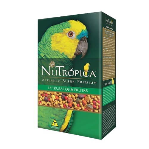 Ração Para Papagaio Nutrópica 300g Sabor Frutas Alimento Super Premium