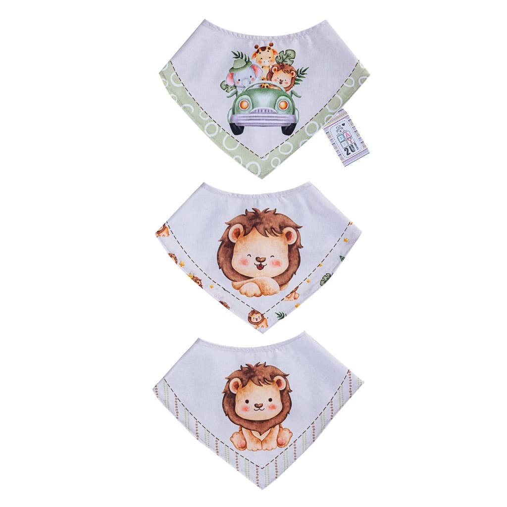 Kit Bababor 3 Peças Sublimado Baby2u Para Bebê