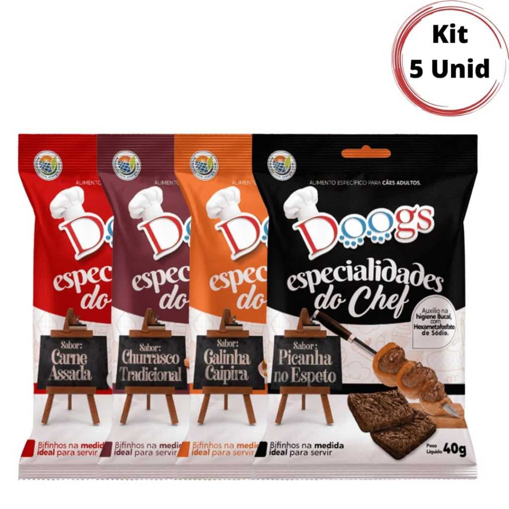 Kit 5un. Petisco Bifinho Doogs Premium 40g