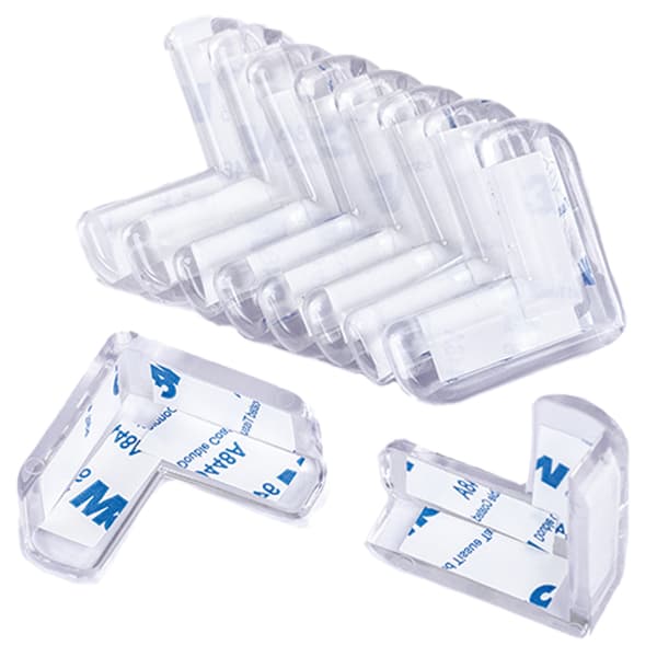 Vittak Kit 10 Protetor Canto Bebês Idosos Proteção Contra Quina Cantoneira Silicone Adesivo Fixador
