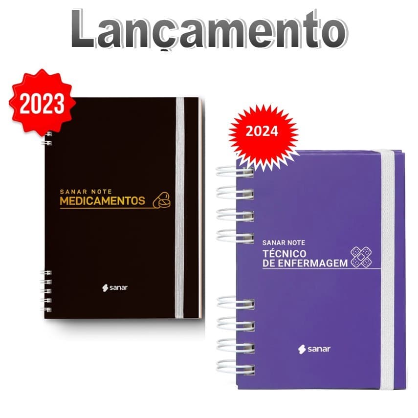 Sanar Note de Tecnico de Enfermagem + Sanar Note de Medicamentos kombo Certo