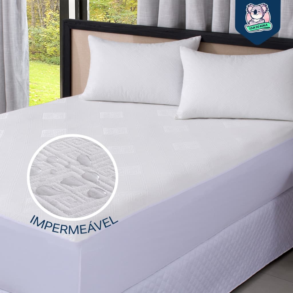 Protetor Impermeável para Colchão SUPER SILENCIOSO 100% Impermeável Tecido Jacquard Premium Tamanhos