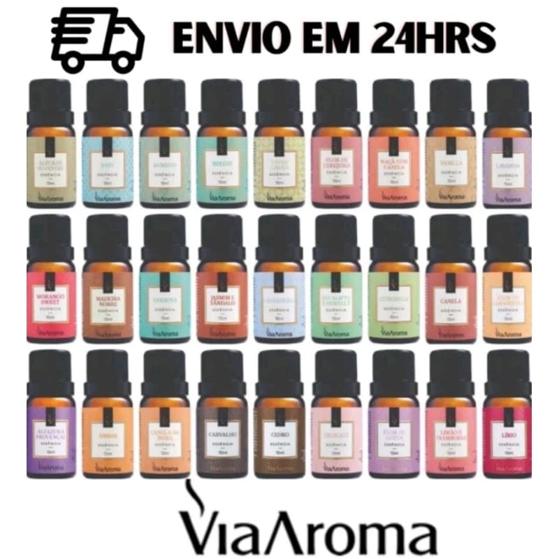 Essência Via Aroma 10ml Para Aromatizador e difusor de Ambiente Elétrico
