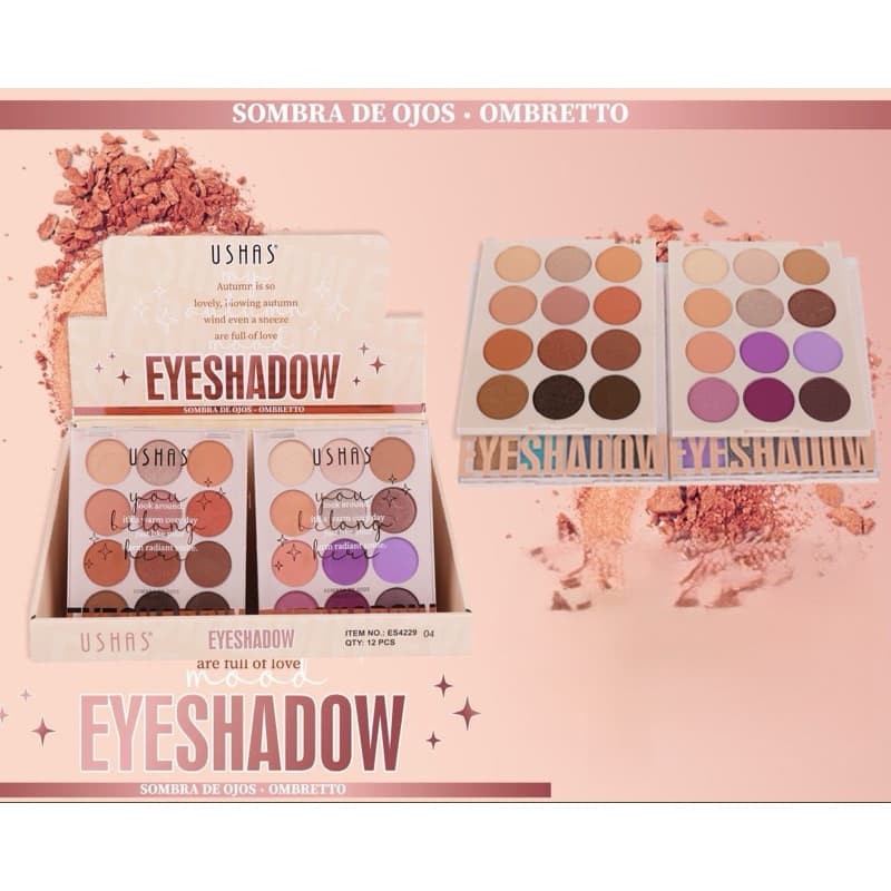 SOMBRA PARA OLHOS USHAS 14,4g HYY-10 HYY-11