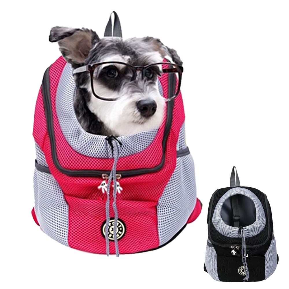 Mochila Portátil De Viagem Para Cachorro Gato De Estimação Pet Animais De Malha Respirável Bolsa De Ombro Duplo Cães