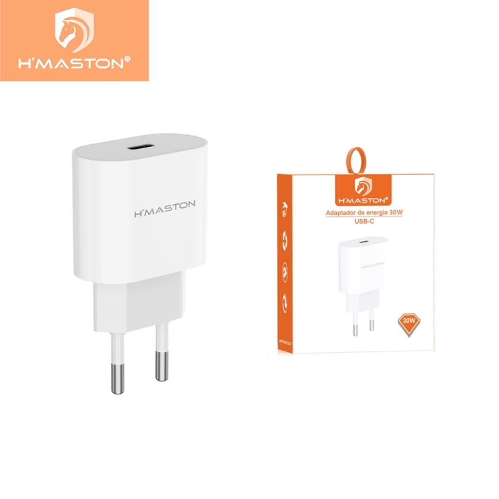 H'maston CB-16 Carregador Tipo-C de Carregamento Turbo 30w Fonte 3A Torre Carregar Celular Portátil