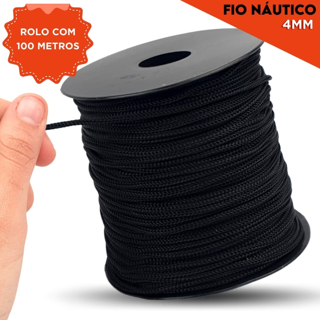 Fio Náutico- RR-04 - Rolo com 100 Metros PRETO - 310-NYBC