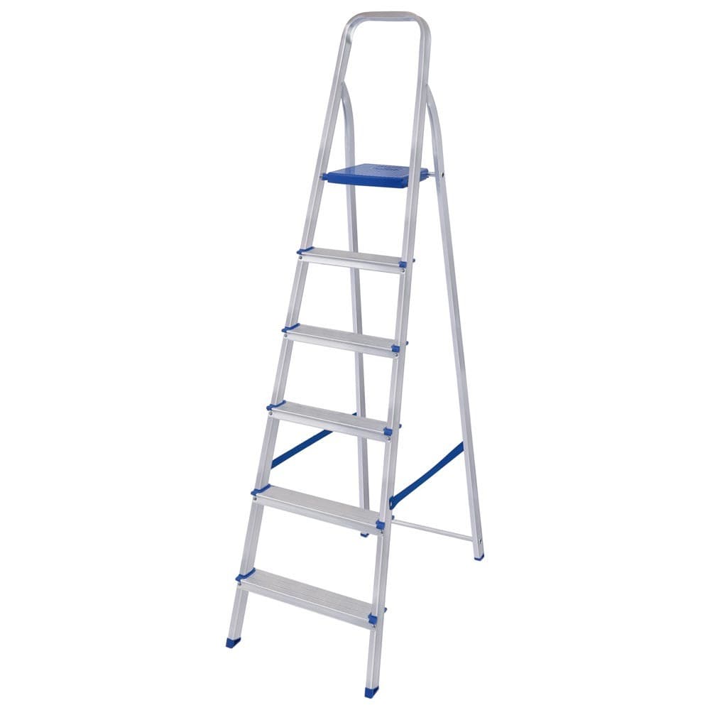 Escada Mor 5104 6 Degraus Alumínio Capacidade 120Kg
