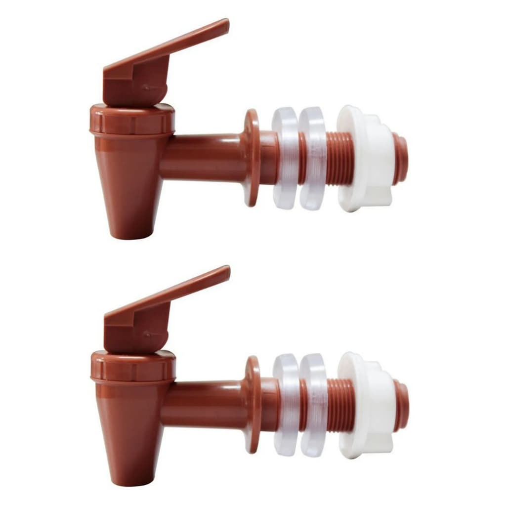 Kit 2 Torneiras Marrom Longa Toque Para Filtro De Barro Bebedouro De Agua Por Gravidade