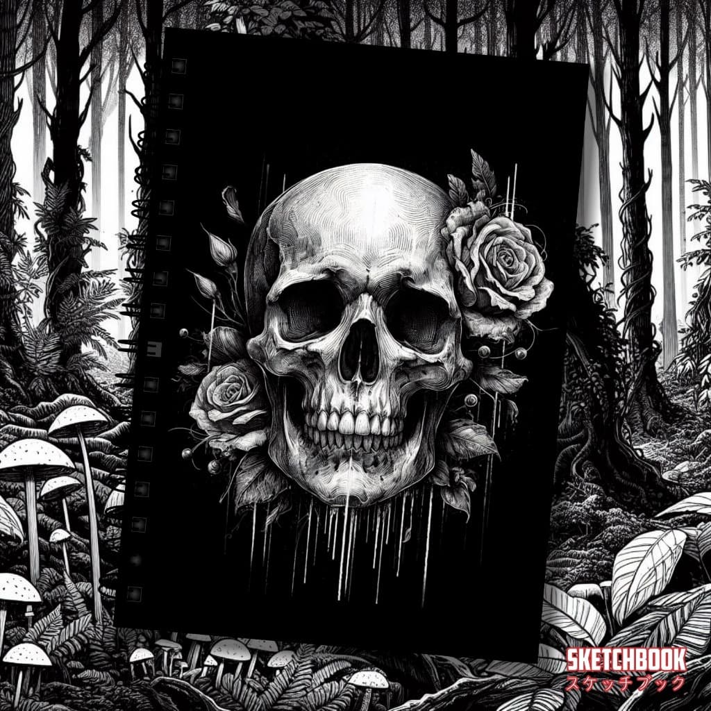 Sketchbook Skulls Caveira  90g / 180g / 240g Caderno Desenho Artístico Esboço Aquarela Personalizado