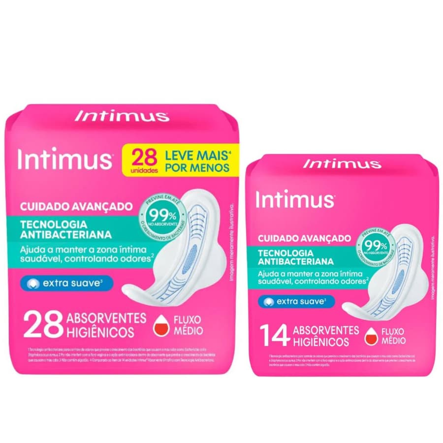 Absorvente Intimus Ultrafino Tecnologia Antibacteriana