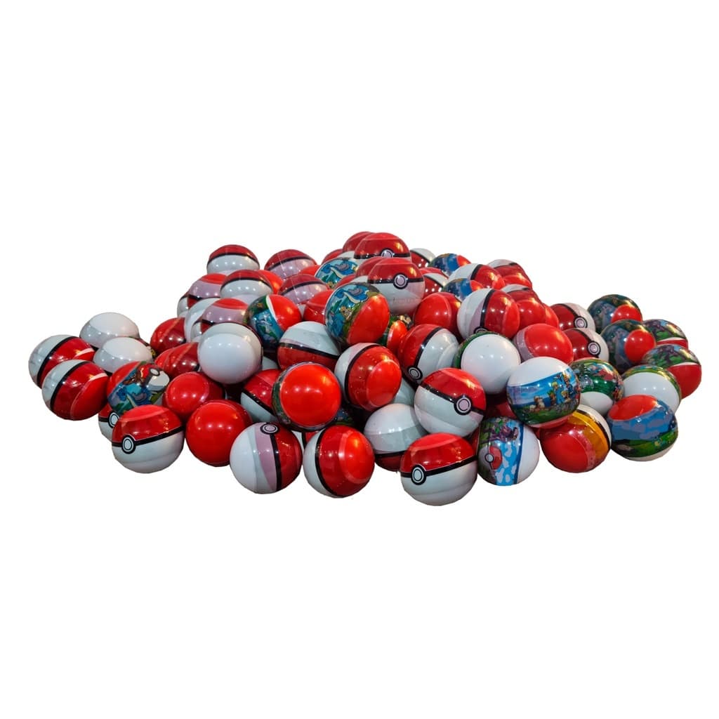 Kit 12, 24 Ou 48 Capsulas 1" Com Miniaturas Tipo Pokémon Sortidas