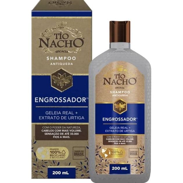 SHAMPOO ENGROSSADOR- COM GELEIA REAL- TIO NACHO- 200ml