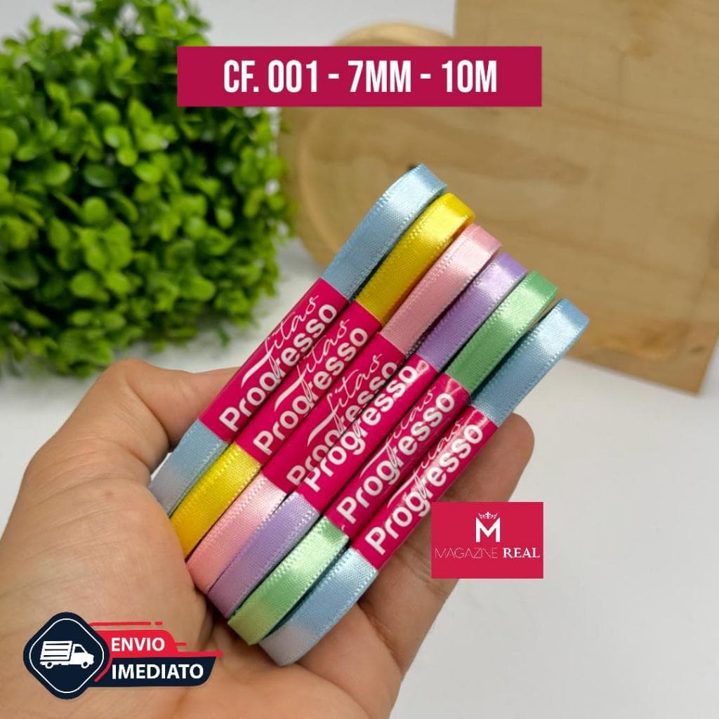 Fita de Cetim Progresso N°1 7mm - 10mts