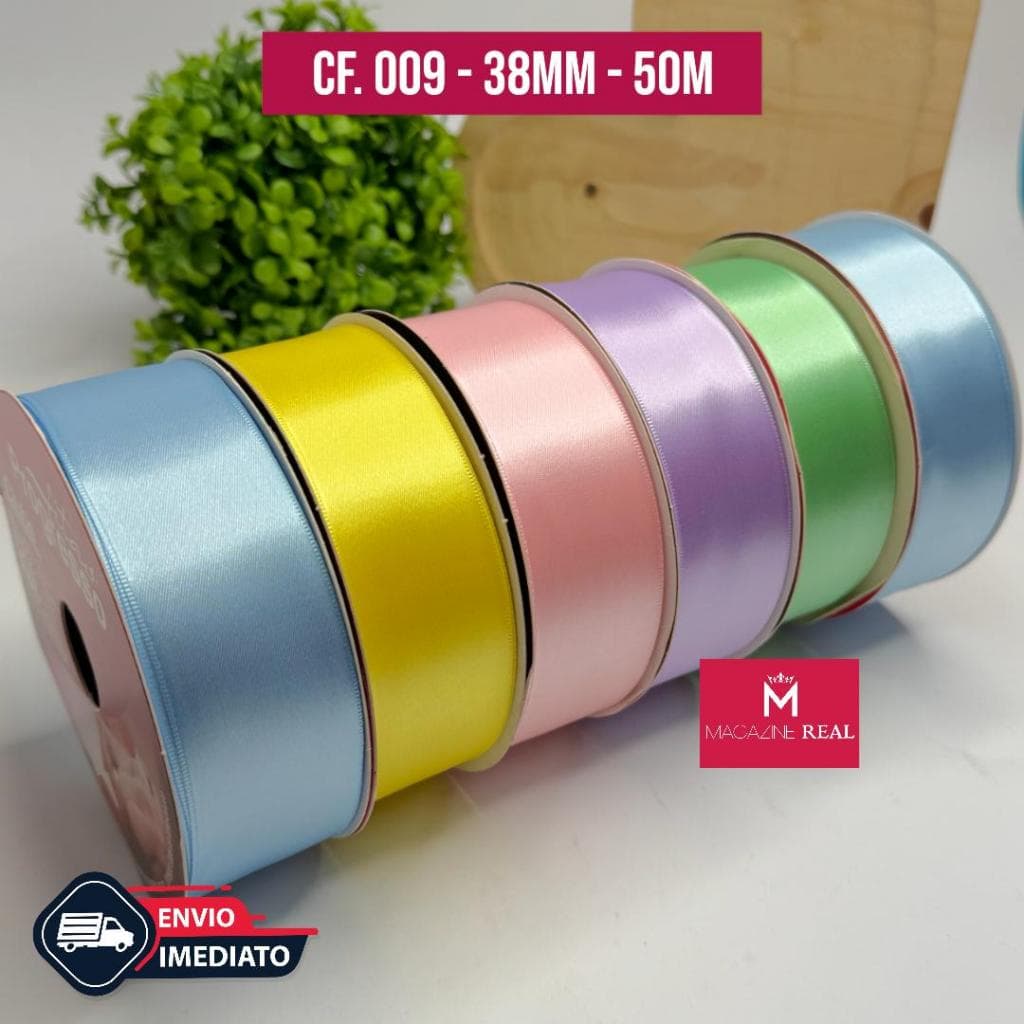 Fita de Cetim Progresso N°9 38mm - 50mts