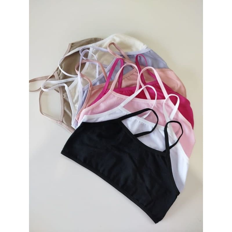 kit 5 top juvenil menina mocinha cotton pre adolesccente