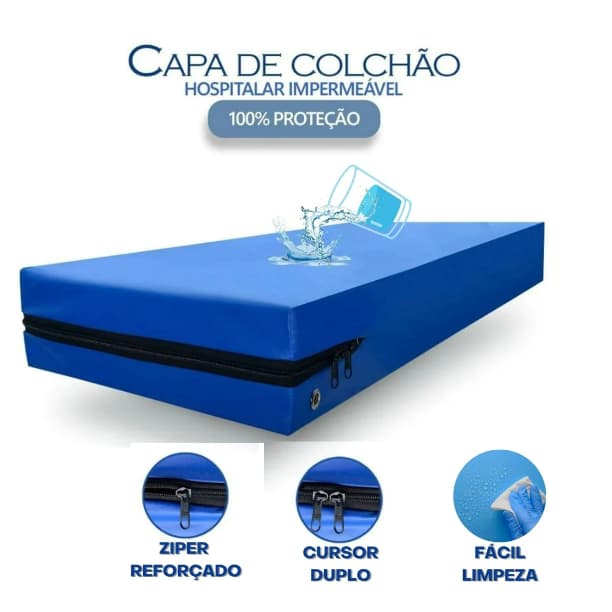 CAPA PROTETORA PARA COLCHÃO SOLTEIRO - COURINO IMPERMEÁVEL