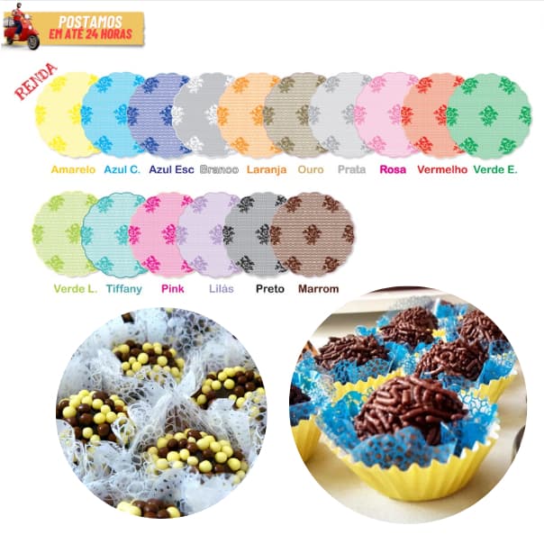 Tapetinho Fundo Rendado Número 7 Para Forminhas Doces Festas Aniversário