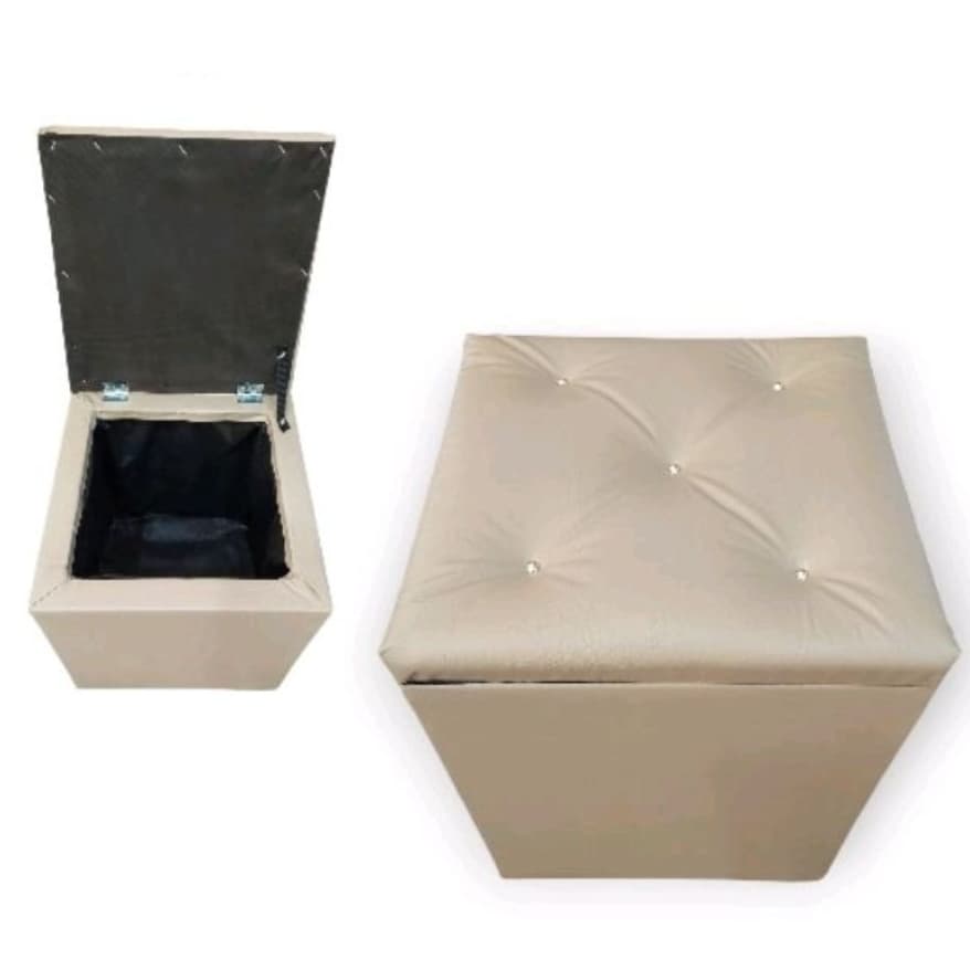 PUFF BAÚ Quadrado 34x34x43 CM Organizador E Decorativo Muito lindo