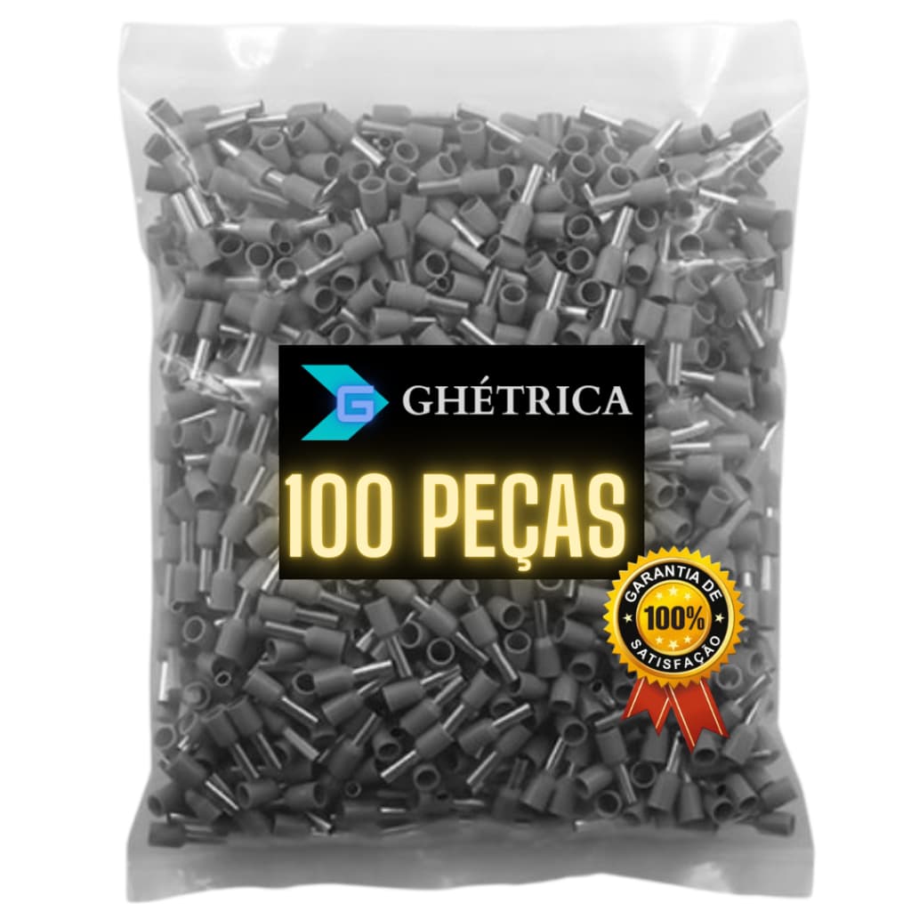 Terminais Elétricos Ilhós Tubular 4mm 100 Pç