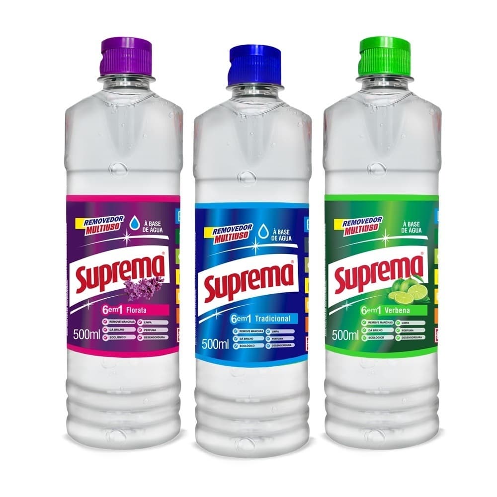 Kit Removedor Suprema Perfumado Multisuperfícies 500ml - 03 Unidades