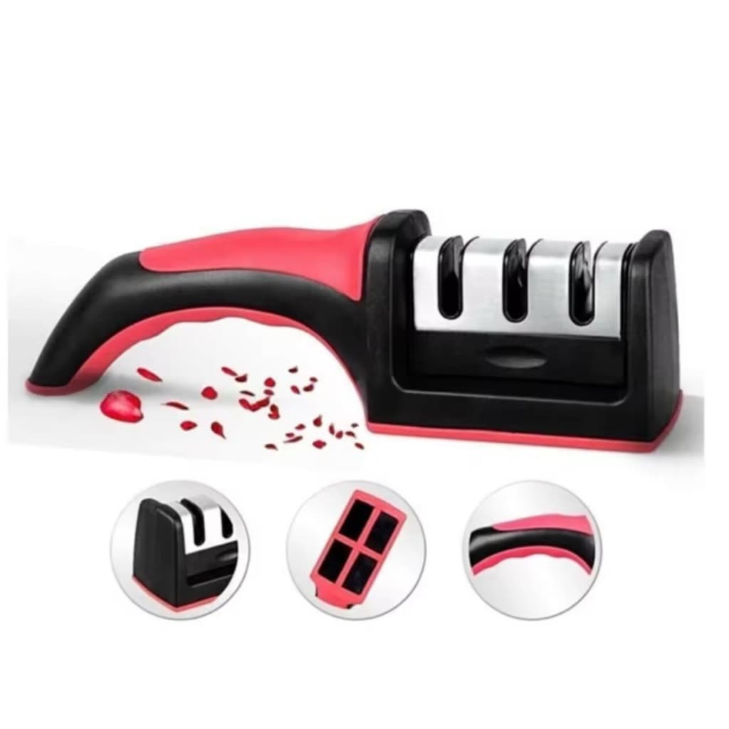 Amolador Afiador de Facas e Tesouras 3 Passadas Churrasco Cozinha Promoção