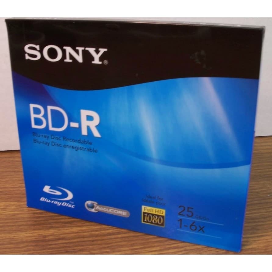 BLUE-RAY (BD-R) SONY VIRGEM - 25GB 1-6X – NOVO! LACRADO!